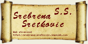 Srebrena Sretković vizit kartica